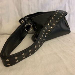 COPY - Used small black purse with silver studs